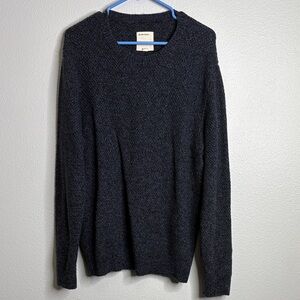 Life After Denim black blue wool nylon sweater XL
